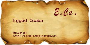 Együd Csaba névjegykártya