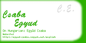 csaba egyud business card
